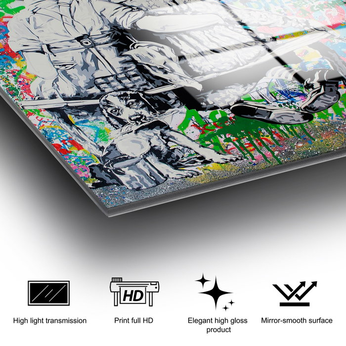 Wallity UV-721 Cuadro Decorativo en Vidrio Templado Multicolor 70 x 100 cm
